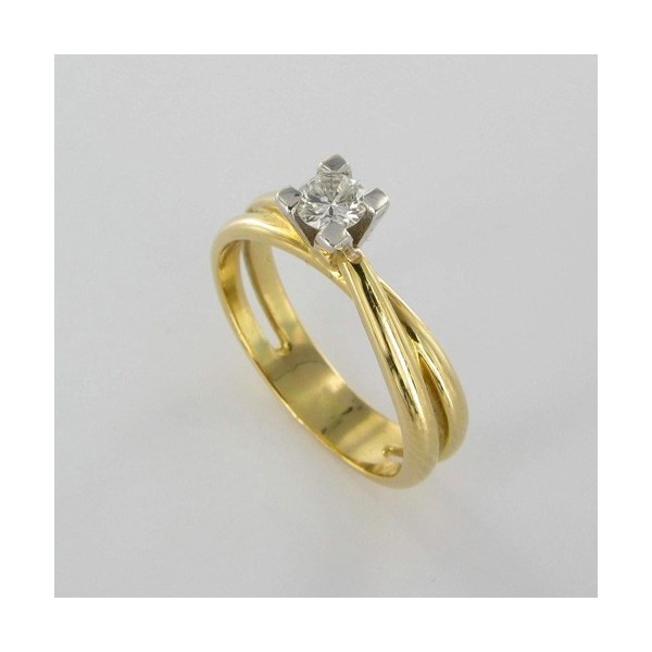 Bague Solitaire Or & Diamant   Diamant 0.15 Carat