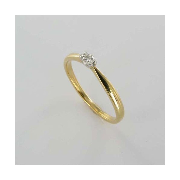 Bague Solitaire Or & Diamant   Diamant 0.08 Carat