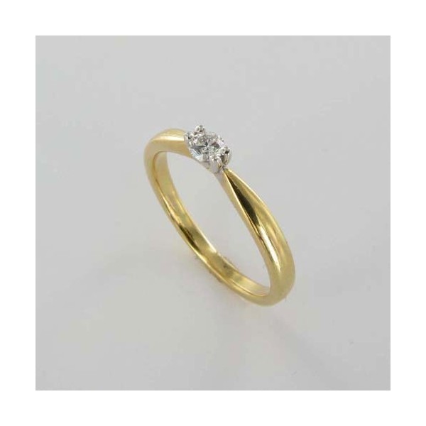 Bague Solitaire Or & Diamant   Diamant 0.12 Carat