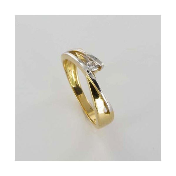 Bague Solitaire Or & Diamant   Diamant 0.07 Carat