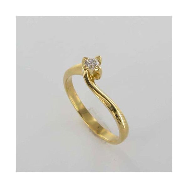 Bague Solitaire Or & Diamant   Diamant 0.10 Carat