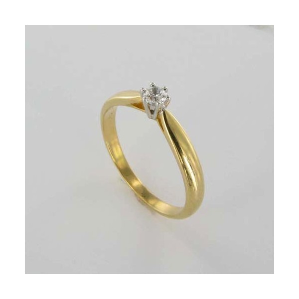 Bague Solitaire Or & Diamant   Diamant 0.10 Carat