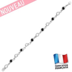 Bracelet Charles Jourdan Argent et cristal/onyx