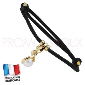 Bracelet Jourdan Cordon et Plaqué Or - Perle d'eau douce
