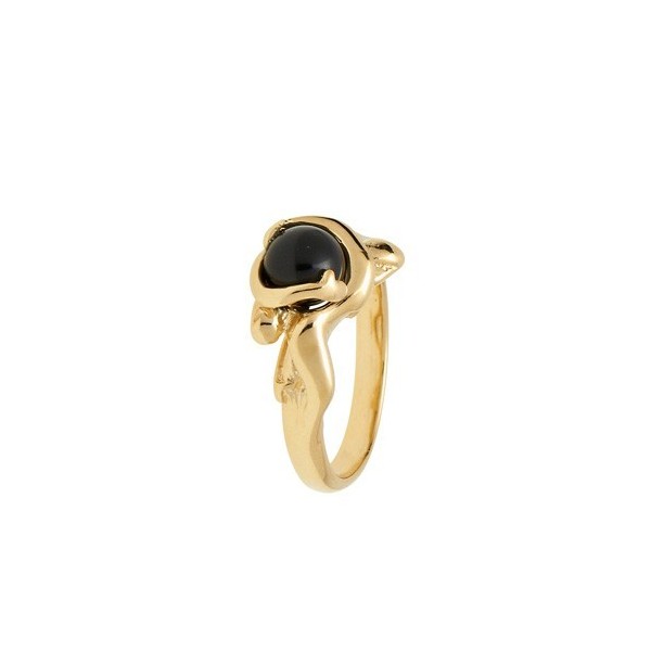 Bague Jourdan Plaqué Or Onyx