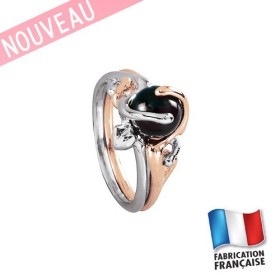 Bague Jourdan Plaqué Or rose & Onyx