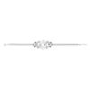 Bracelet argent, céramique blanche maille losange et zirconium - 1-32-0013.BPromo Bijoux Pas Cher