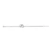Bracelet argent double chaîne, coeurs céramique blanc - 1-32-0017.B Promo Bijoux Pas Cher