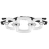 Bracelet Cordon Noir Carrés Céramique & Entremailles Argent - 1-32-0028B || Promo Bijoux Pas Cher ||