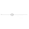 Bracelet argent, anneaux céramique blanche et zirconium - 1-32-0030.B Promo Bijoux Pas Cher