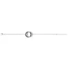 Bracelet argent, anneaux céramique noire et zirconium - 1-32-0030.N Promo Bijoux Pas Cher