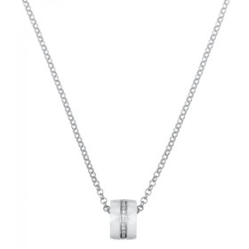 Collier Argent, Céramique blanche et rail Zirconium - 1-52-0008B || Promo Bijoux Pas Cher ||