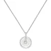 Collier Argent, Cercle Ceramique blanche et Zirconium - 1-52-0015B || Promo Bijoux Pas Cher ||