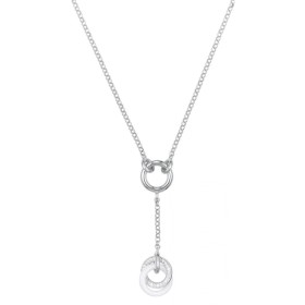 Collier Argent, anneau Ceramique Blanche et Zirconium - 1-72-0002B || Promo Bijoux Pas Cher ||
