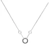 Collier Argent et Anneau Ceramique Noire - 1-72-0011N || Promo Bijoux Pas Cher ||