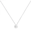 Collier Argent et Cercle Ceramique Blanche - 1-72-0012B || Promo Bijoux Pas Cher ||