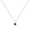 Collier Argent et Pastille Ceramique Noire - 1-72-0013N || Promo Bijoux Pas Cher ||