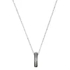 Collier Argent, Céramique Noire Lisse et Zirconium - 1-72-0017N || Promo Bijoux Pas Cher ||