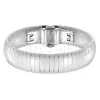Bracelet Céramique Femme - Mailles Blanches et Câble Acier - 903-013B - Promo Bijoux Pas Cher