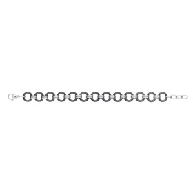 Bracelet Acier et Anneaux Céramique Noire