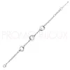 Bracelet Céramique Blanche et Acier Gris - Anneaux - 903-040B - Promo Bijoux Pas Cher