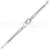 Bracelet Céramique - Un maillon céramique blanc - Chaine Acier - 903-041B - Promo Bijoux Pas Cher