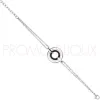 Bracelet Céramique pour femme double chaïne acier et céramique noire - Promo Bijoux Pas Cher