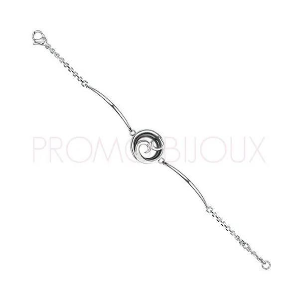 Bracelet Céramique pour femme - Semi-rigide acier et céramique noire - Promo Bijoux Pas Cher