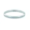 Jonc Céramique blanche Lisse et Cristal Blanc - 903-064B - Promo Bijoux Pas Cher