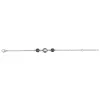 Bracelet ceranity acier et boules Céramique noire facettée - 903-069N - Promo Bijoux Pas Cher