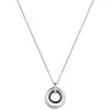 Collier acier et Cercle Ceramique Noire - Simple Chaine - 907-022.N - Promo Bijoux Pas Cher