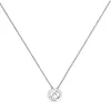 Collier acier Motif Arabesque et Anneau Ceramique Blanche - 907-027.B - Promo Bijoux Pas Cher