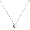 Collier acier Motif Arabesque et Anneau Ceramique Noire - 907-027.N - Promo Bijoux Pas Cher