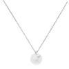Collier acier, Ceramique Blanche et Papillons en Acier - 907-029.B - Promo Bijoux Pas Cher