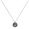 Collier acier, Ceramique Noire et Papillons en Acier - 907-029.N - Promo Bijoux Pas Cher