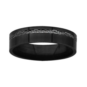 ALLIANCE ARGENT ET BLACKOXYDE 5MM FILET DIAMANTAGE, bague femme, 065945N