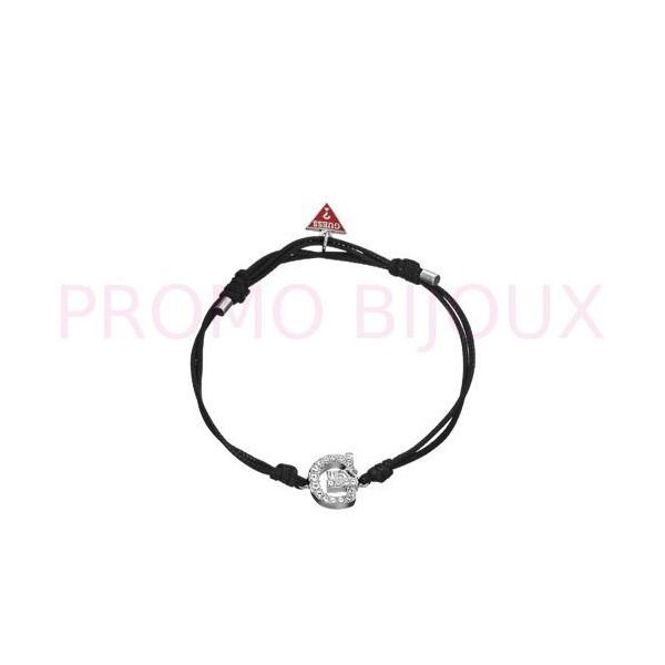 Bracelet Guess Cordon Noir - Logo G