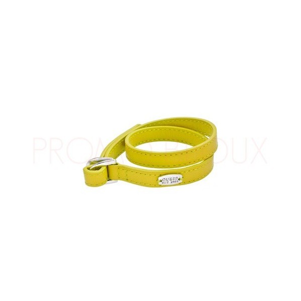 Bracelet Guess Color Chic en Cuir Jaune