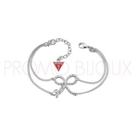 Bracelet Guess double chaîne noeud Argenté