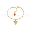 Bracelet Guess UBB 71315 - Triangle métal doré rhodié - Promo Bijoux Pas Cher
