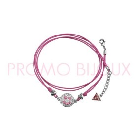 Guess Bijoux Bracelet - Bracelet Guess Triple tours rose Nouveauté - UBB81157 Promo bijoux Pas Cher