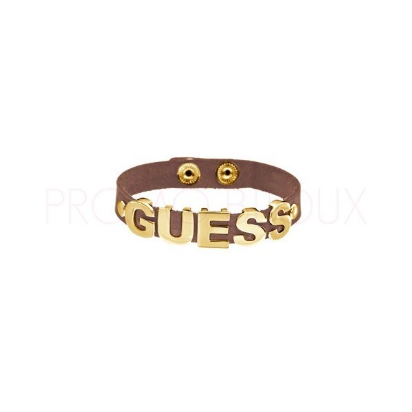 Bracelet Guess Cuir marron - Per-suede me