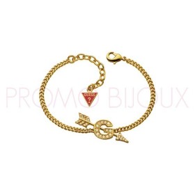 Bracelet Guess UBB 91308 - rhodié doré flèche en plein G- Promo Bijoux Pas Cher