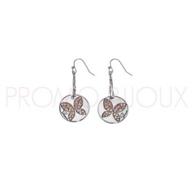 Boucles D'oreilles Guess Set In Stone Papillon Argenté Rhodié - UBE11303 - Promo Bijoux Pas Cher