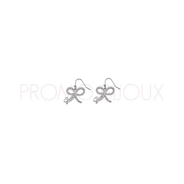 Boucles D'oreilles Guess noeud argenté - UBE71301 - Promo Bijoux Pas Cher