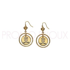 Boucles D'Oreilles Guess Médailles Dorées - UBE81132 - Boucles Pendantes | Promo bijoux Pas Cher |