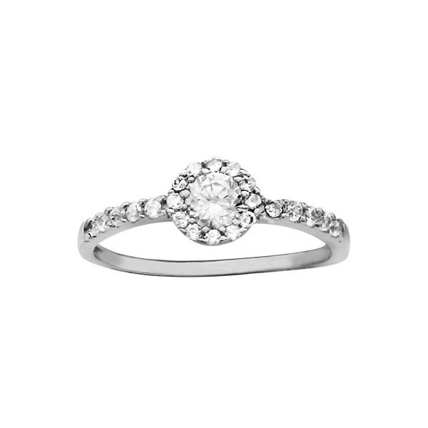 BAGUE ARGENT RHODIE OXYDE BLANC CENTRAL AVEC CONTOUR ET DEMI ANNEAU OXYDES BLANCS, bague femme, 066214W