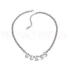 Collier Guess UBN11201 - Nouveauté Guess ID - Rhodié Logo Lettres Guess | Promo Bijoux Pas Cher |