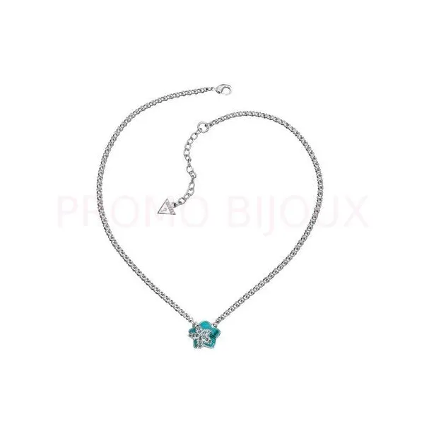 Collier Guess en Etoile de Couleur Bleu - Nouveauté Mai 2012 - UBN41201 - Promo Bijoux Pas Cher
