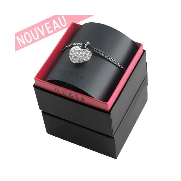 Coffret Bracelet Guess - Coffret Guess coeur Argenté - UBS51401 - Promo Bijoux Pas Cher